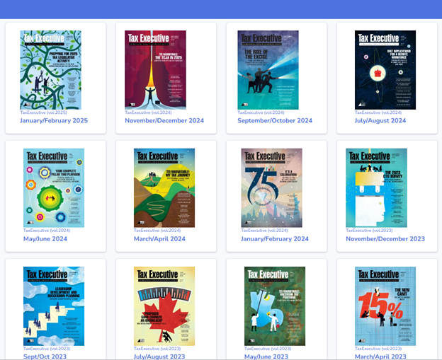 Tax Executive Bookshelf